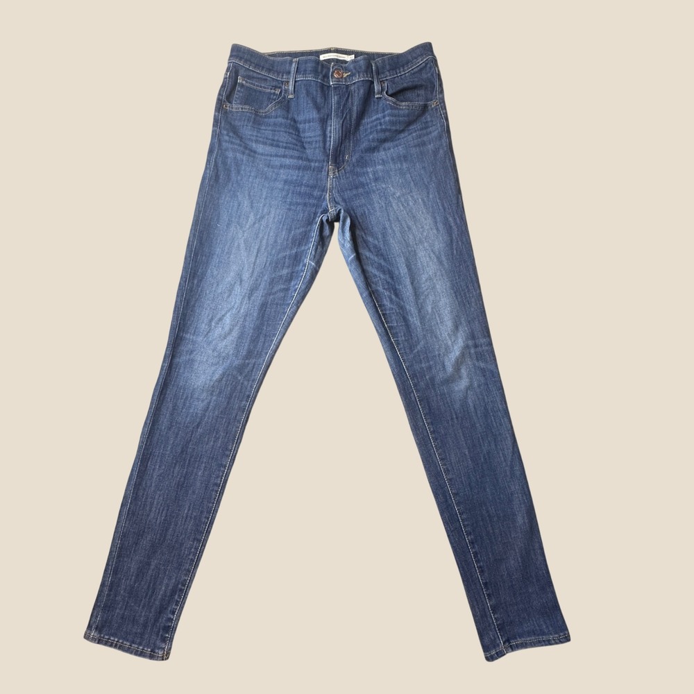 Levi's Jeans Womens 32 Mile High Super Skinny Blue Stretch Denim WaterLess
